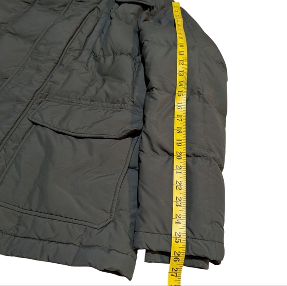 Uniqlo Puffer Jacket Mens Large Green Down Filled Coat - Picture 3 of 5